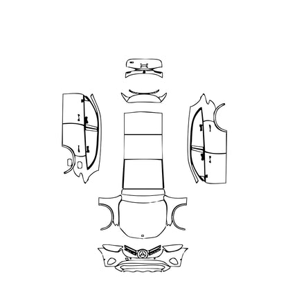 Pre-Cut PPF Mercedes-Benz GLC SUV Extended Wheelbase (GLC L) Base 2025 - PPF-Kits