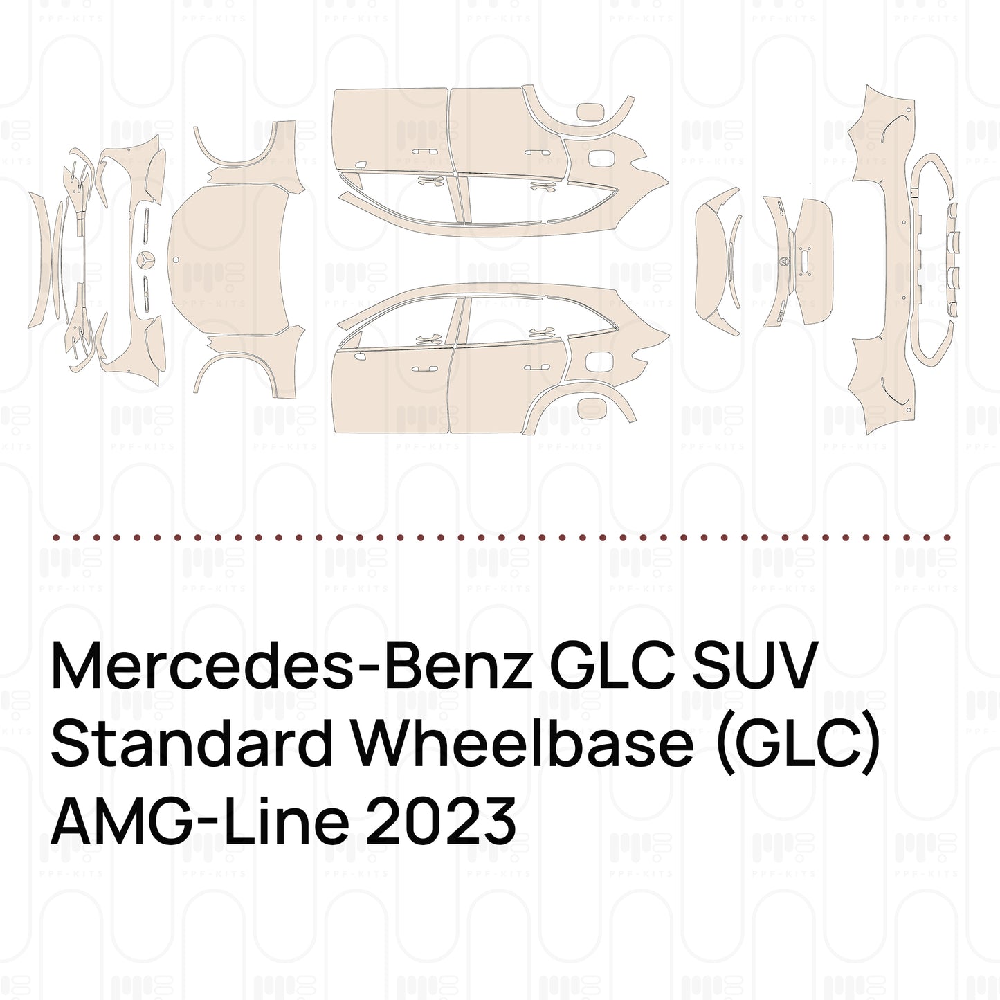 PPF prédécoupé Mercedes-Benz GLC SUV Standard Wheelbase (GLC) AMG-Line 2023