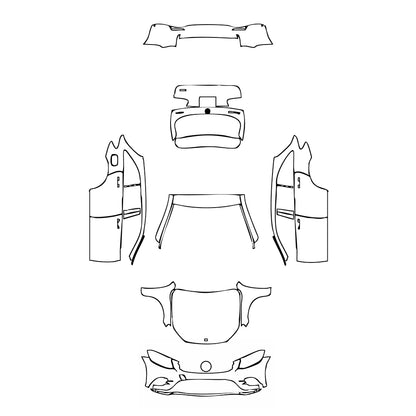 Pre-Cut PPF Mercedes-Benz GLC SUV Standard Wheelbase (GLC) AMG Line 2017 - PPF-Kits