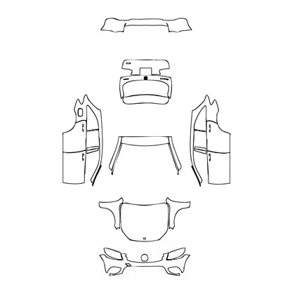 Pre-Cut PPF Mercedes-Benz GLC SUV Standard Wheelbase (GLC) Base 2018 - PPF-Kits
