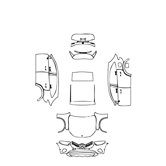 Pre-Cut PPF Mercedes-Benz GLC SUV Standard Wheelbase (GLC) Base 2023 - PPF-Kits