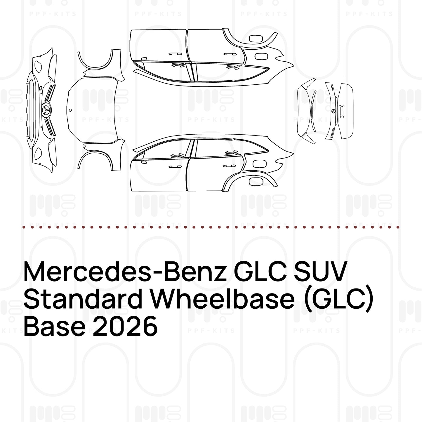 PPF prédécoupé Mercedes-Benz GLC SUV Standard Wheelbase (GLC) Base 2026