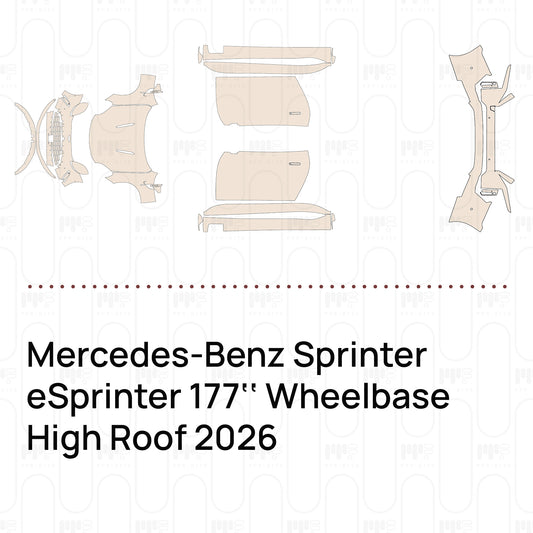 PPF prédécoupé Mercedes-Benz Sprinter eSprinter 177'' Wheelbase High Roof 2026