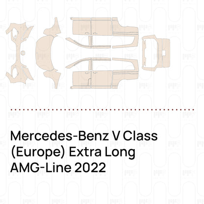PPF prédécoupé Mercedes-Benz V Class (Europe) Extra Long AMG-Line 2022
