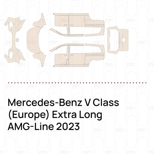 PPF prédécoupé Mercedes-Benz V Class (Europe) Extra Long AMG-Line 2023