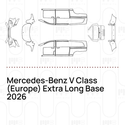 PPF prédécoupé Mercedes-Benz V Class (Europe) Extra Long Base 2026