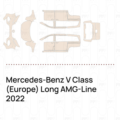PPF prédécoupé Mercedes-Benz V Class (Europe) Long AMG-Line 2022