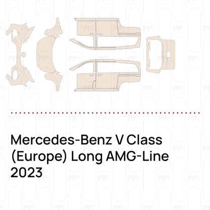 PPF prédécoupé Mercedes-Benz V Class (Europe) Long AMG-Line 2023