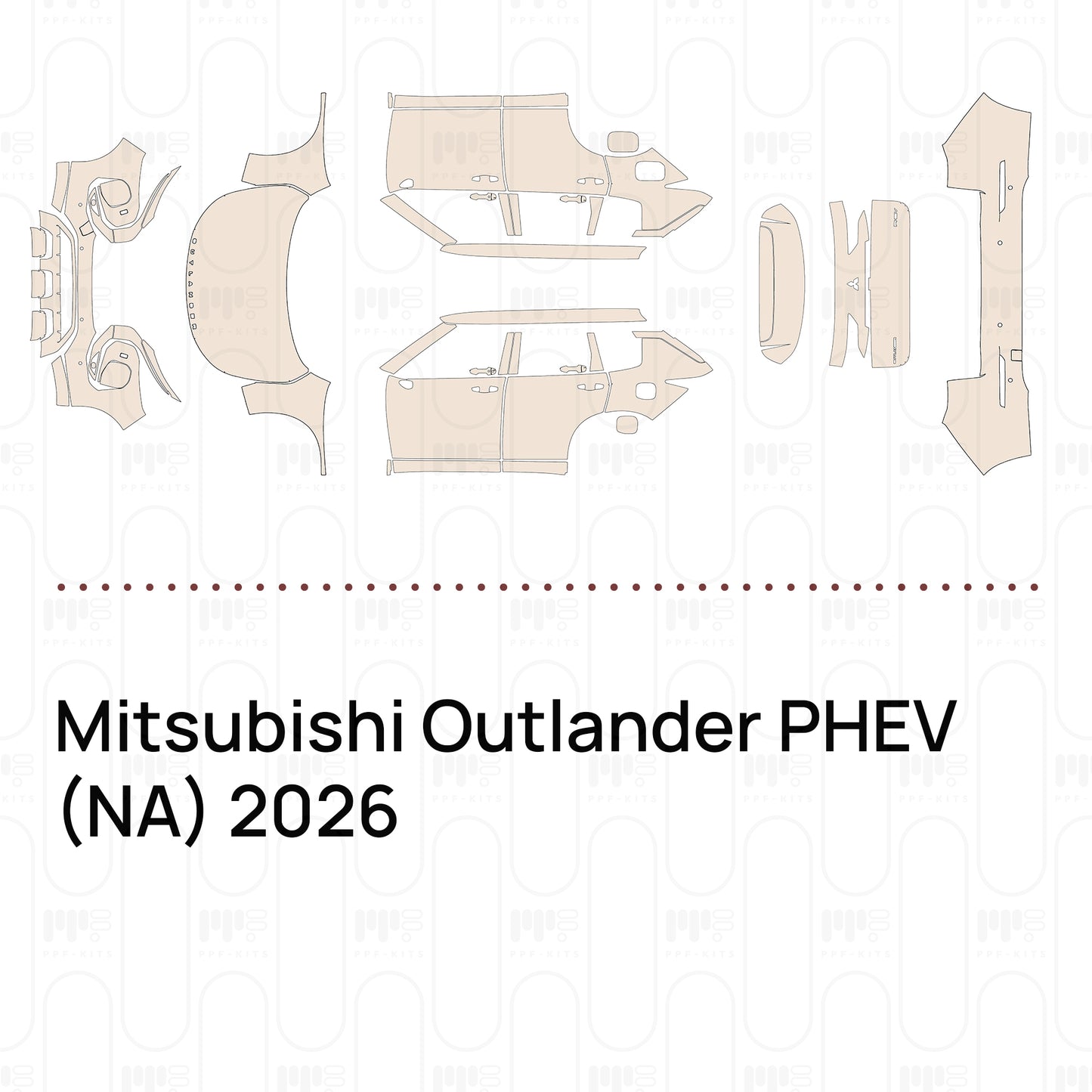 PPF prédécoupé Mitsubishi Outlander PHEV (NA) 2026