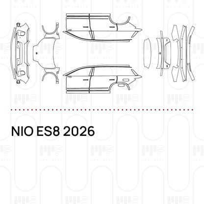 PPF prédécoupé NIO ES8 2026
