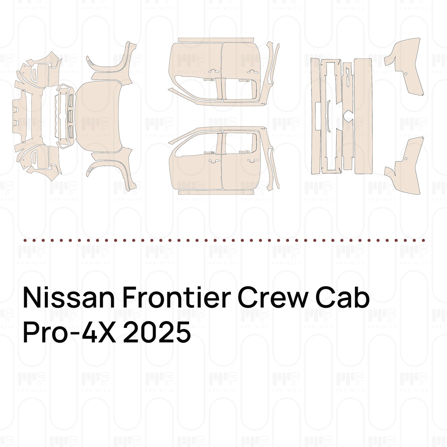 PPF prédécoupé Nissan Frontier Crew Cab Pro-4X 2025