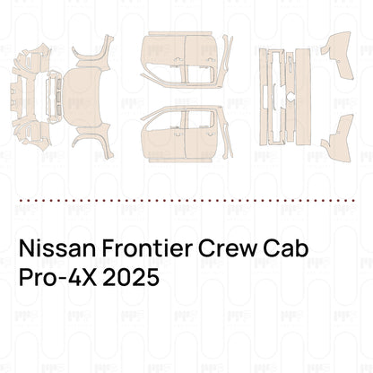 PPF prédécoupé Nissan Frontier Crew Cab Pro-4X 2025