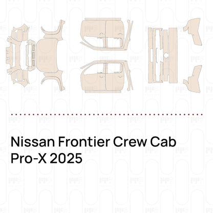PPF prédécoupé Nissan Frontier Crew Cab Pro-X 2025