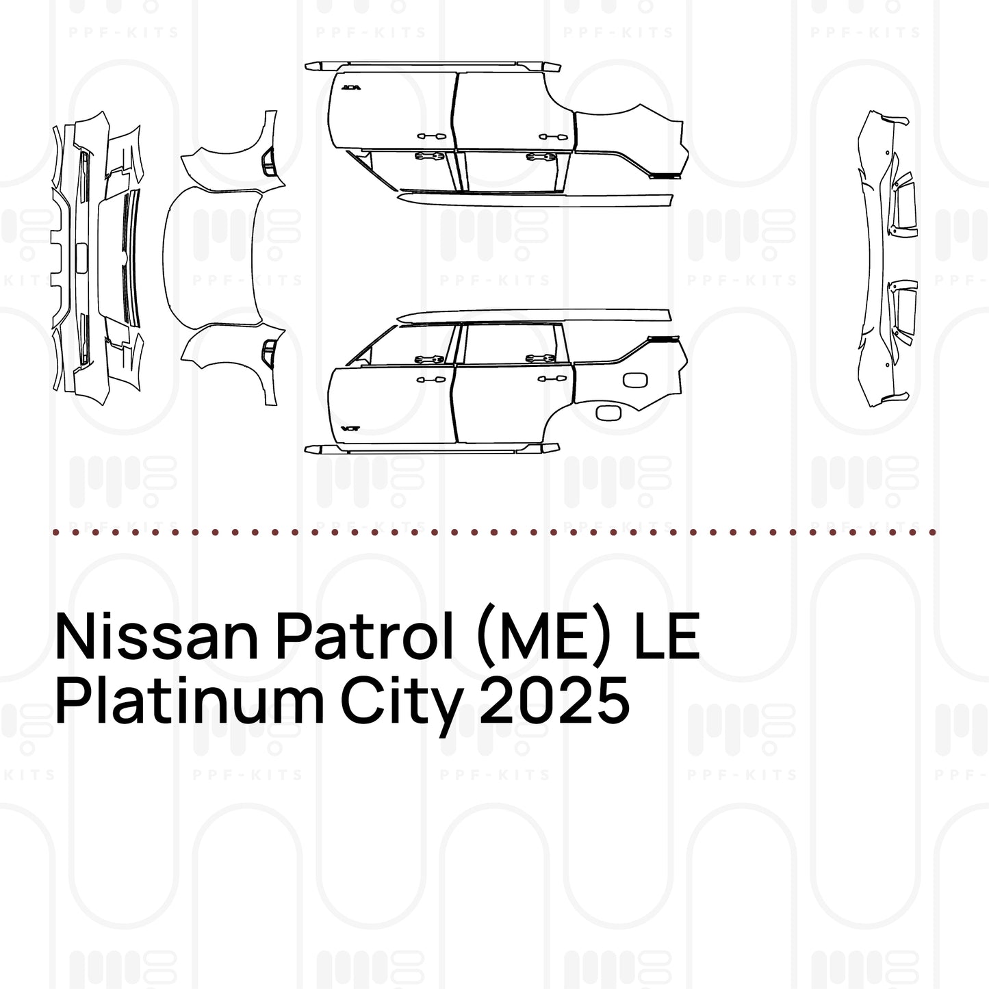 PPF prédécoupé Nissan Patrol (ME) LE Platinum City 2025