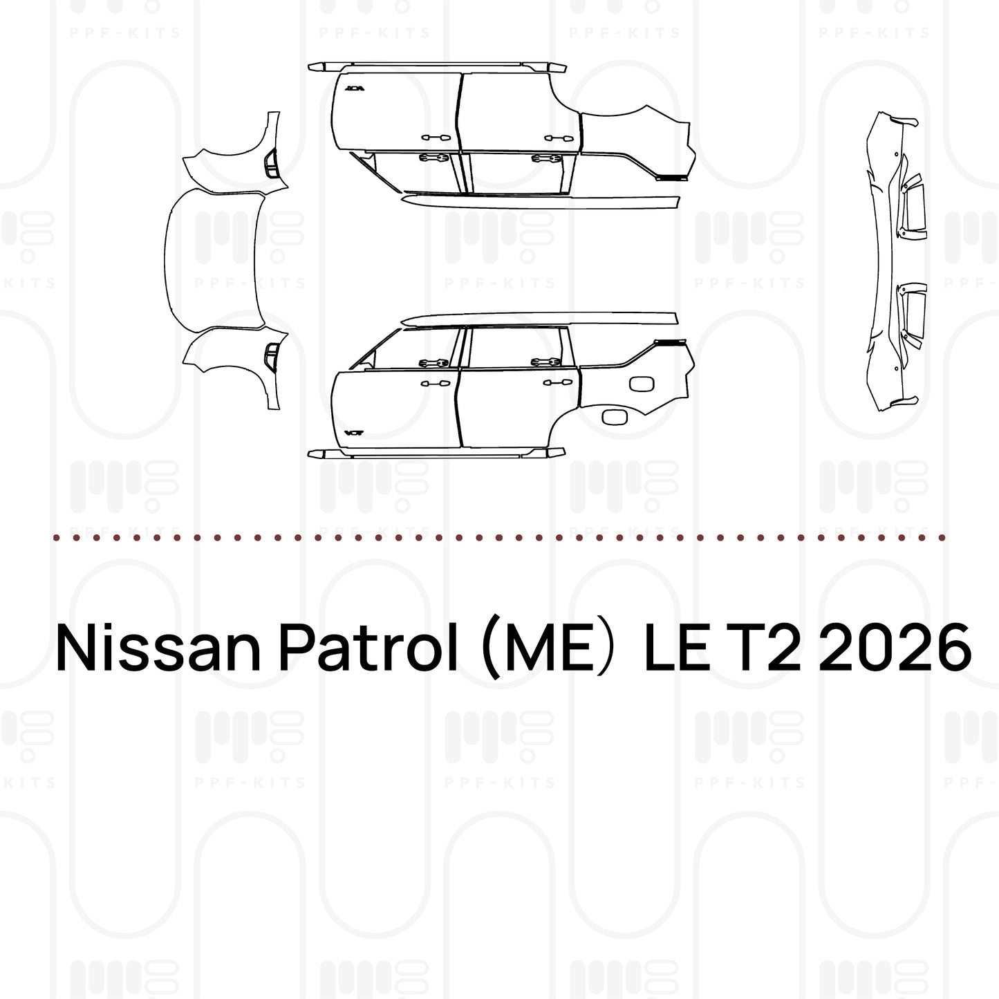 PPF prédécoupé Nissan Patrol (ME) LE T2 2026