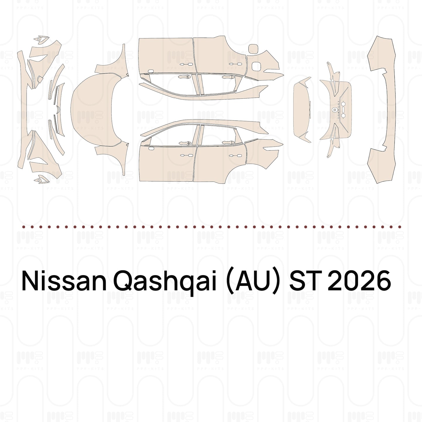 PPF prédécoupé Nissan Qashqai (AU) ST 2026