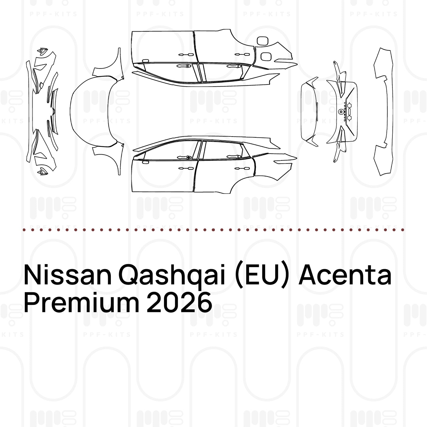 PPF prédécoupé Nissan Qashqai (EU) Acenta Premium 2026