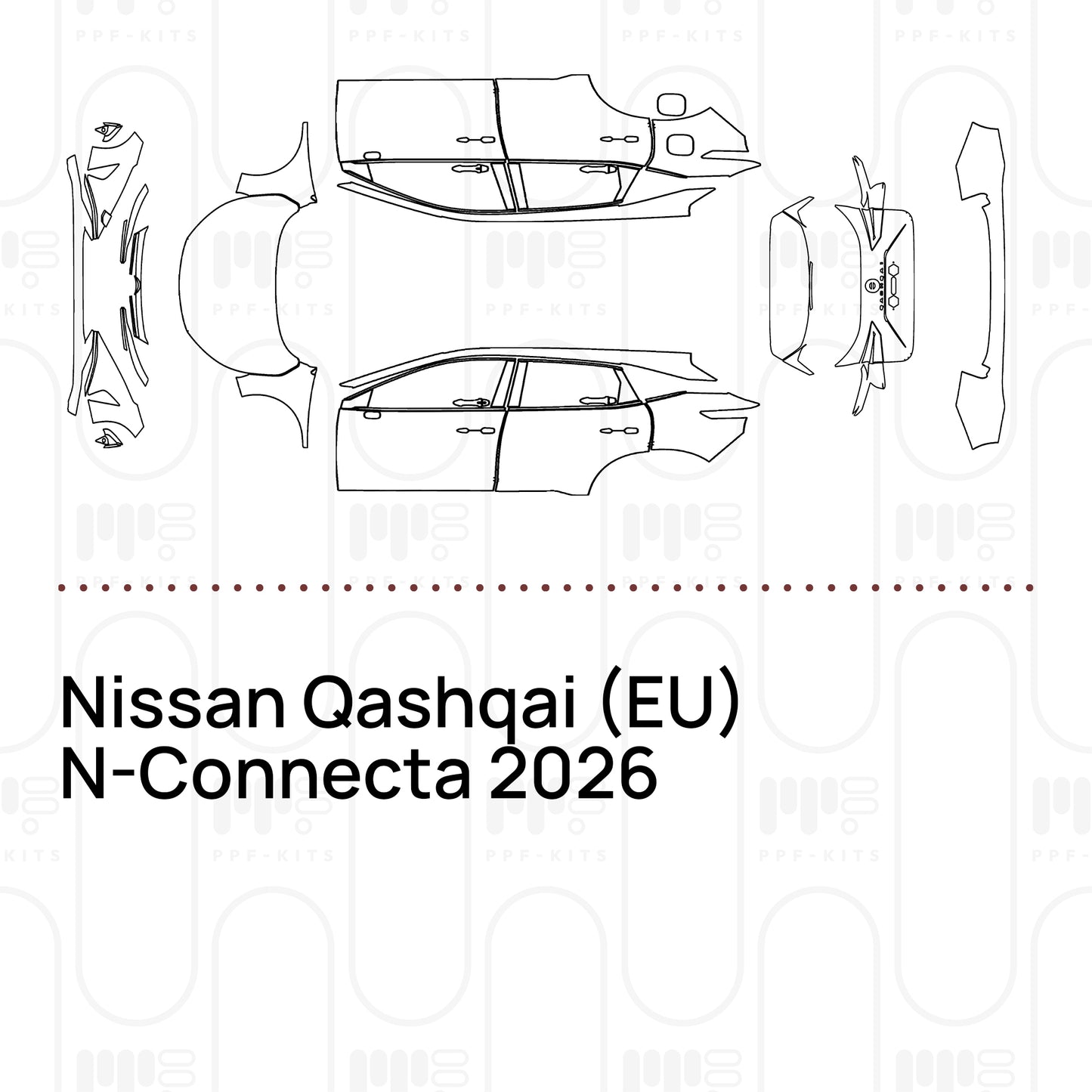 PPF prédécoupé Nissan Qashqai (EU) N-Connecta 2026