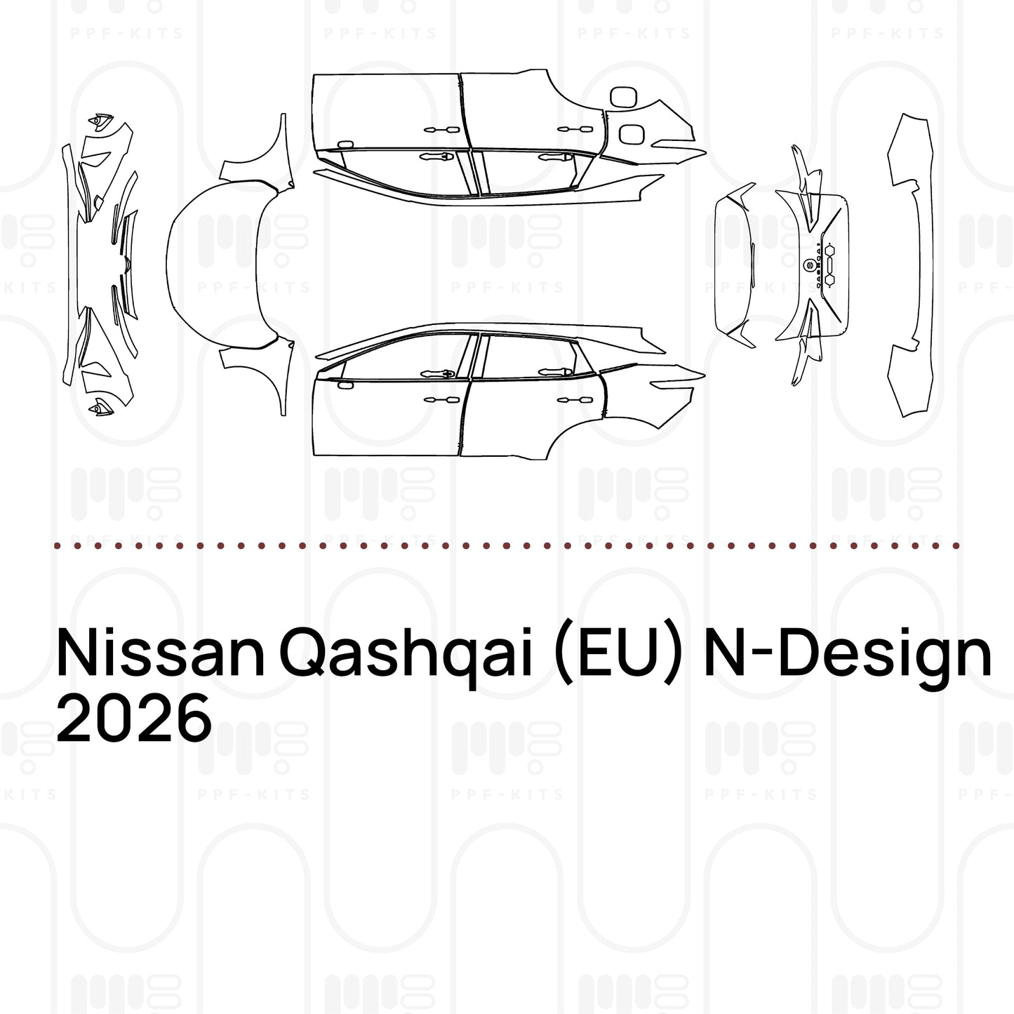 PPF prédécoupé Nissan Qashqai (EU) N-Design 2026