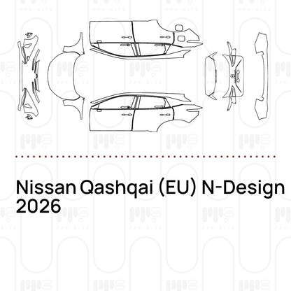 PPF prédécoupé Nissan Qashqai (EU) N-Design 2026
