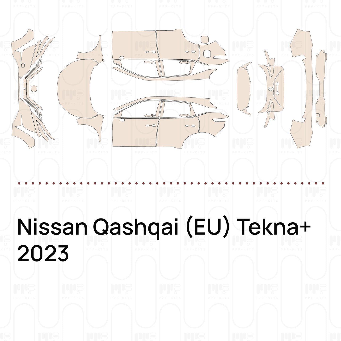 PPF prédécoupé Nissan Qashqai (EU) Tekna+ 2023