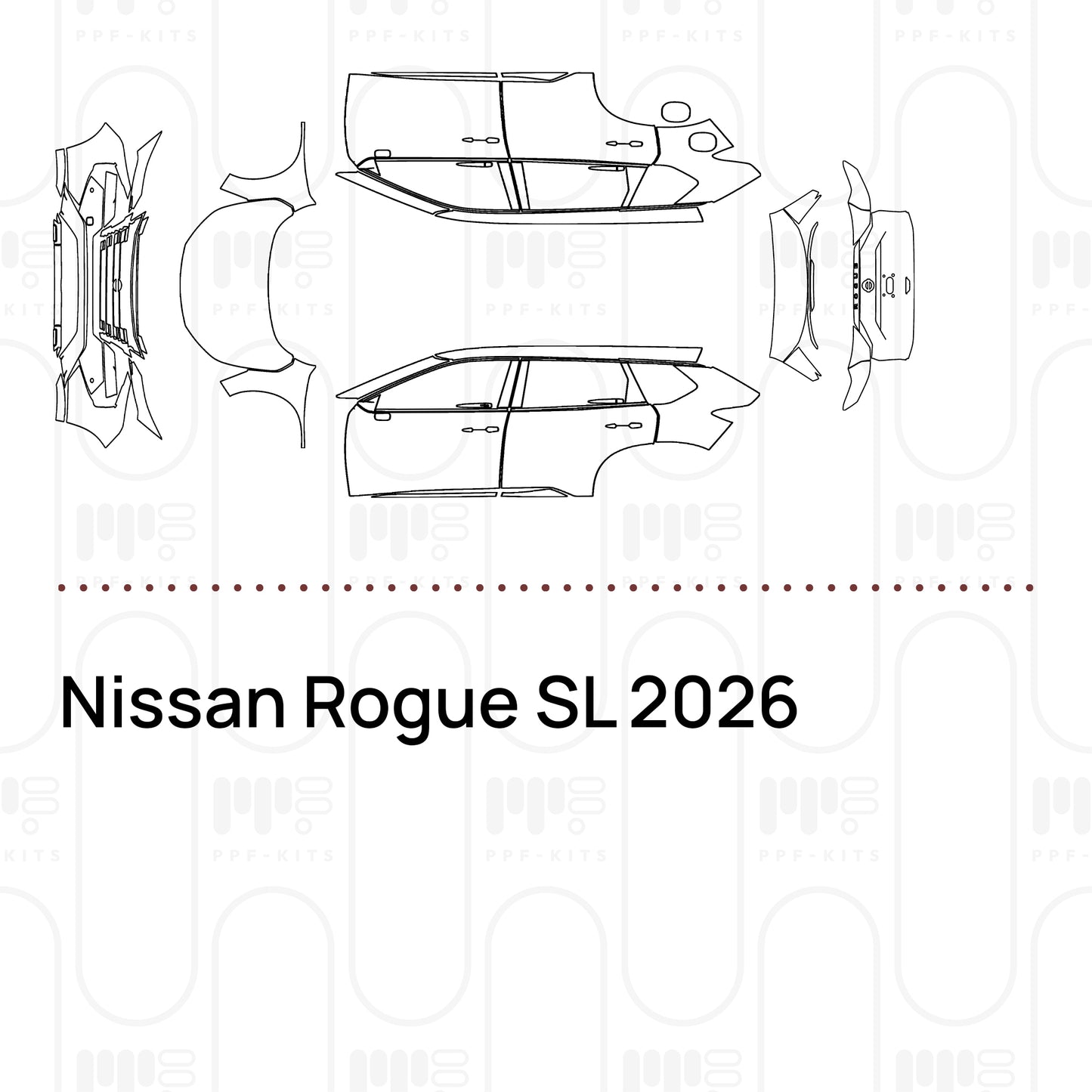 PPF prédécoupé Nissan Rogue SL 2026
