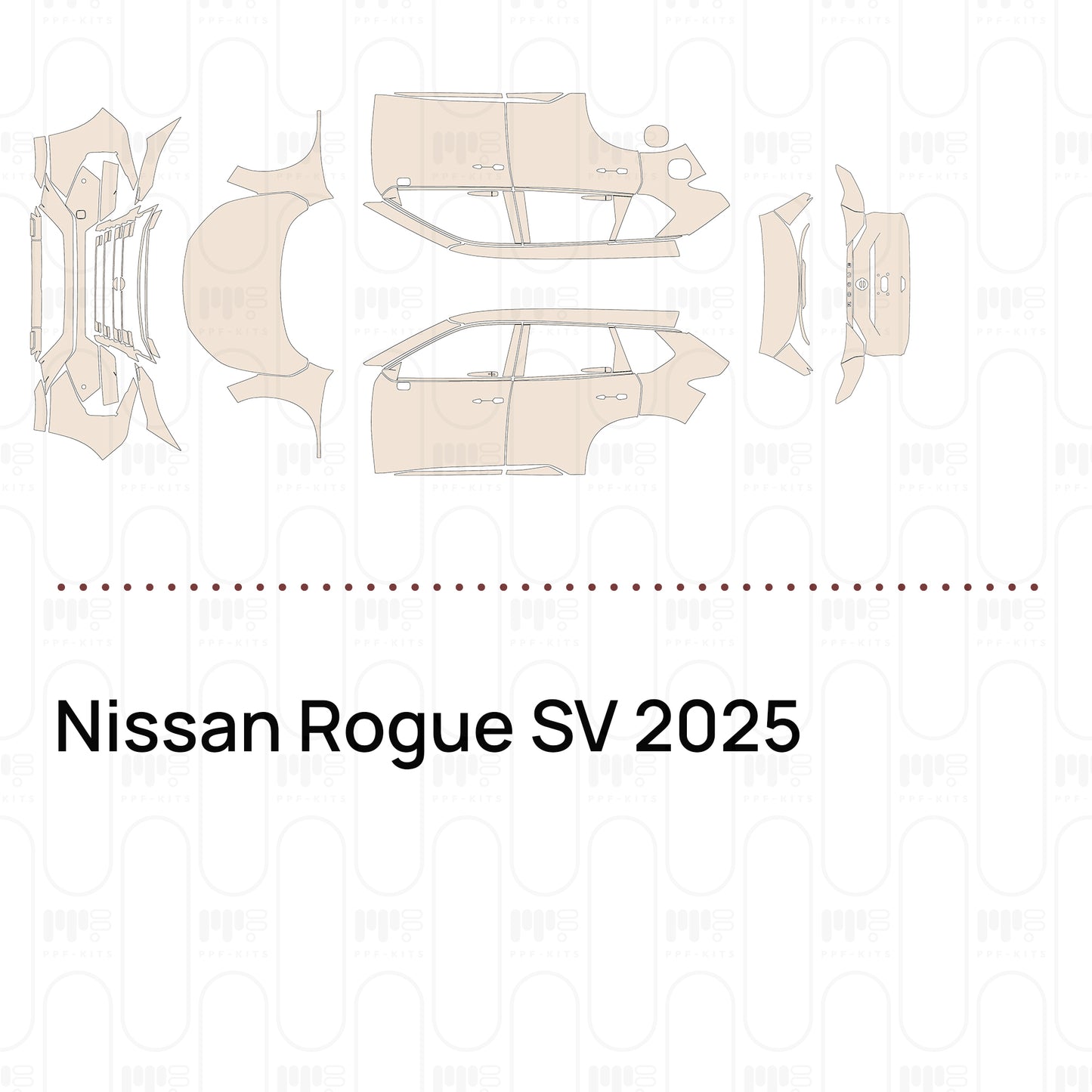 PPF prédécoupé Nissan Rogue SV 2025
