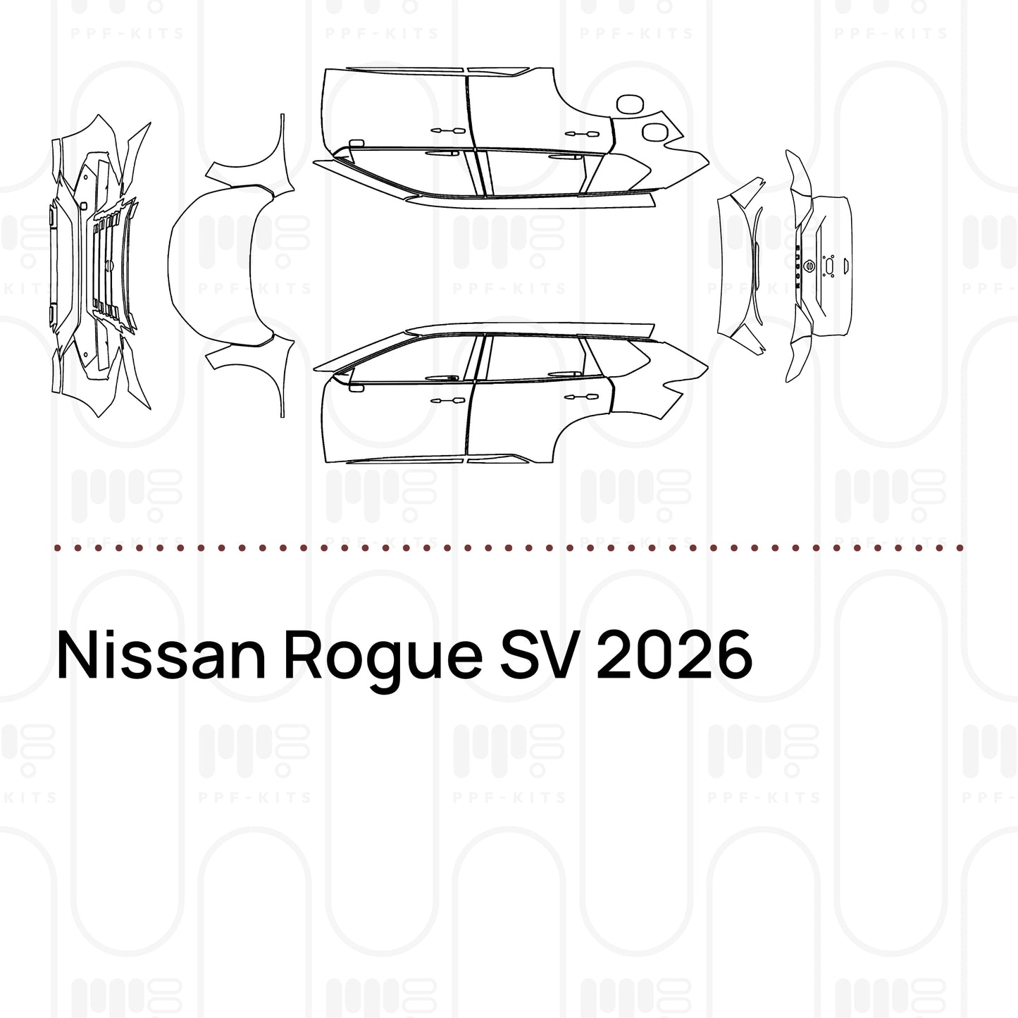 PPF prédécoupé Nissan Rogue SV 2026
