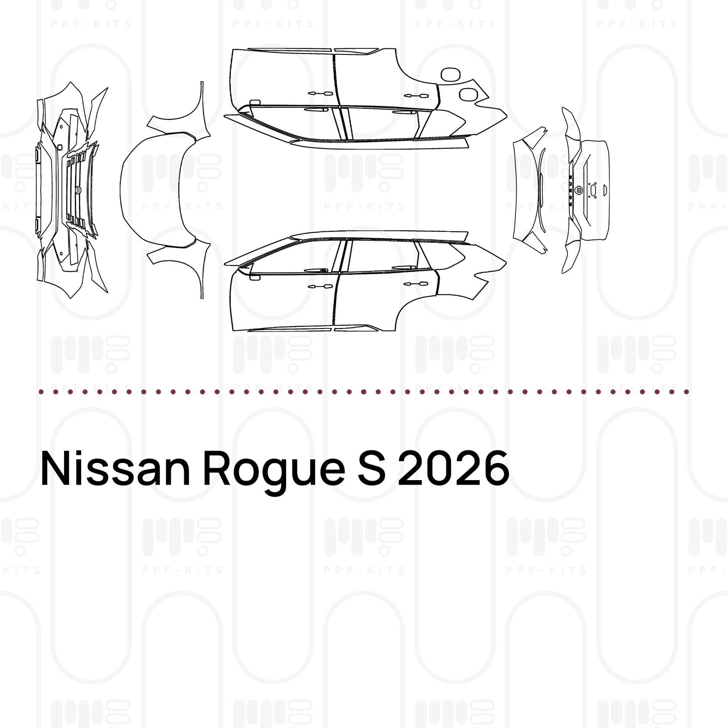 PPF prédécoupé Nissan Rogue S 2026