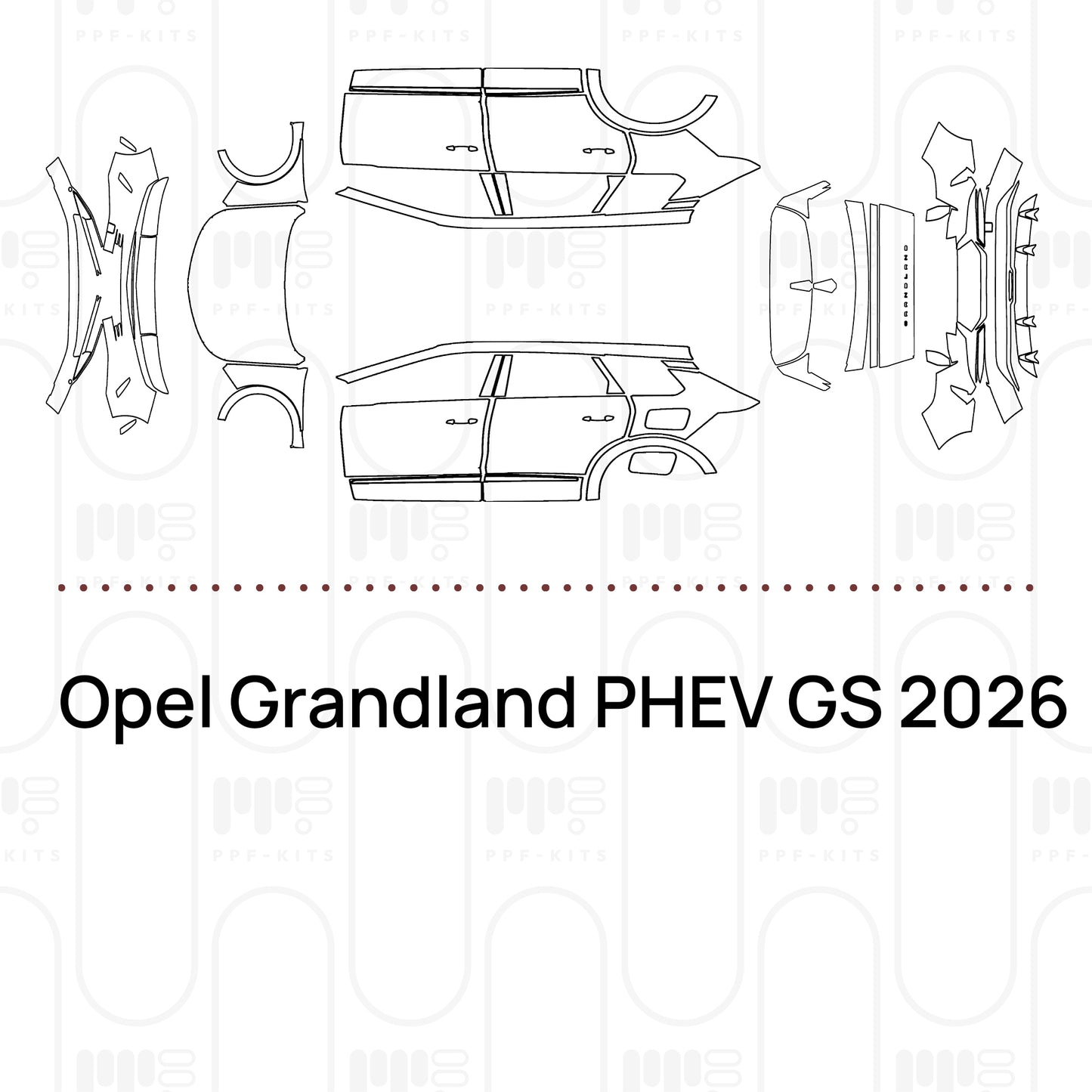 PPF prédécoupé Opel Grandland PHEV GS 2026