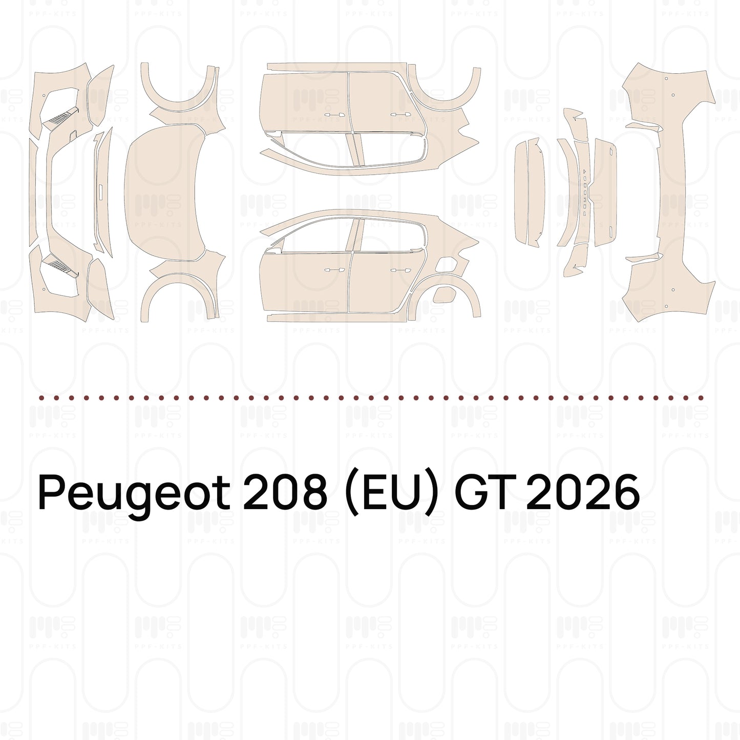 PPF prédécoupé Peugeot 208 (EU) GT 2026