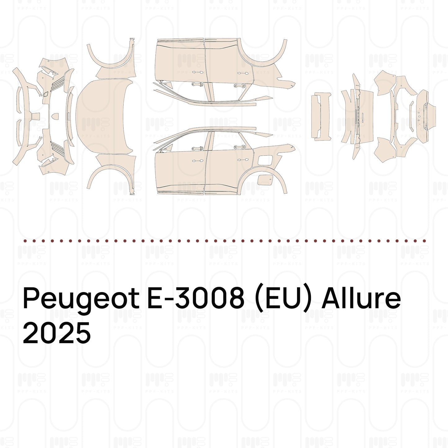 PPF prédécoupé Peugeot E-3008 (EU) Allure 2025