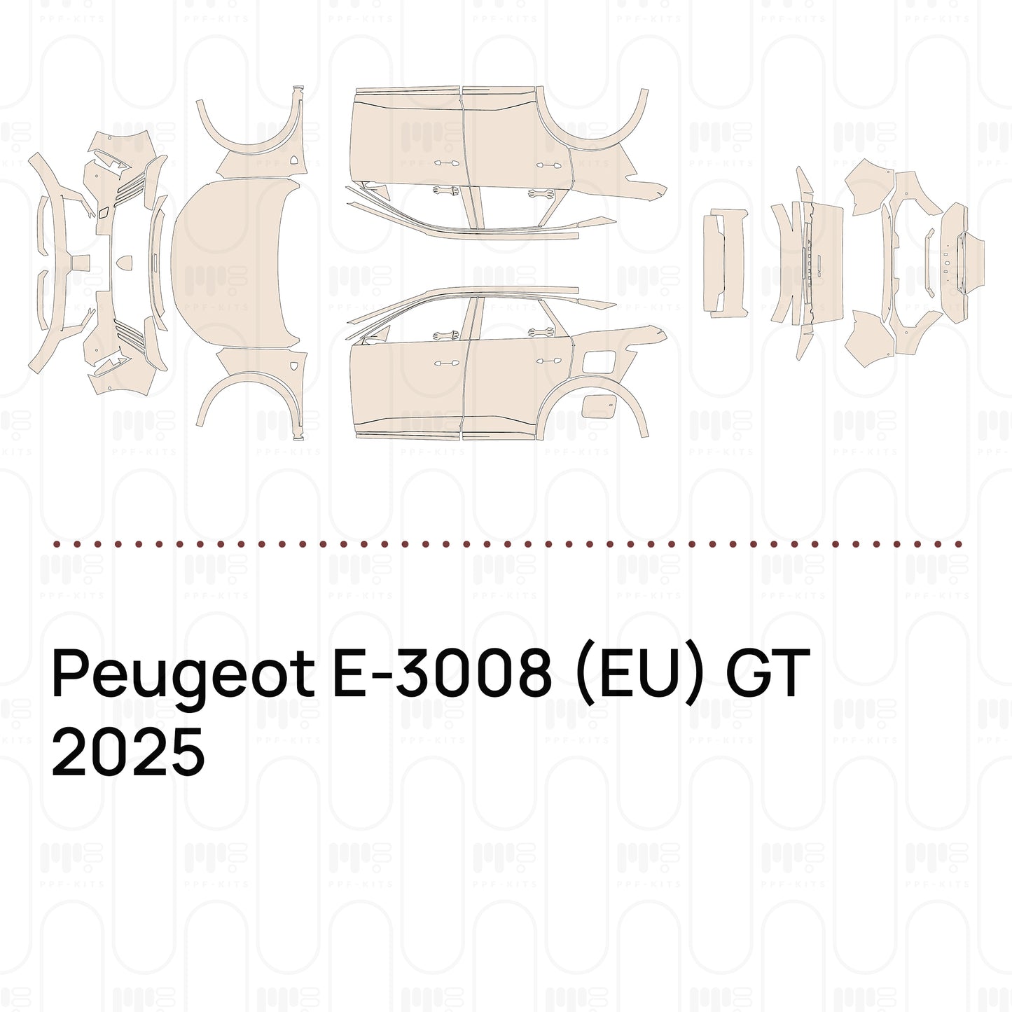 PPF prédécoupé Peugeot E-3008 (EU) GT 2025