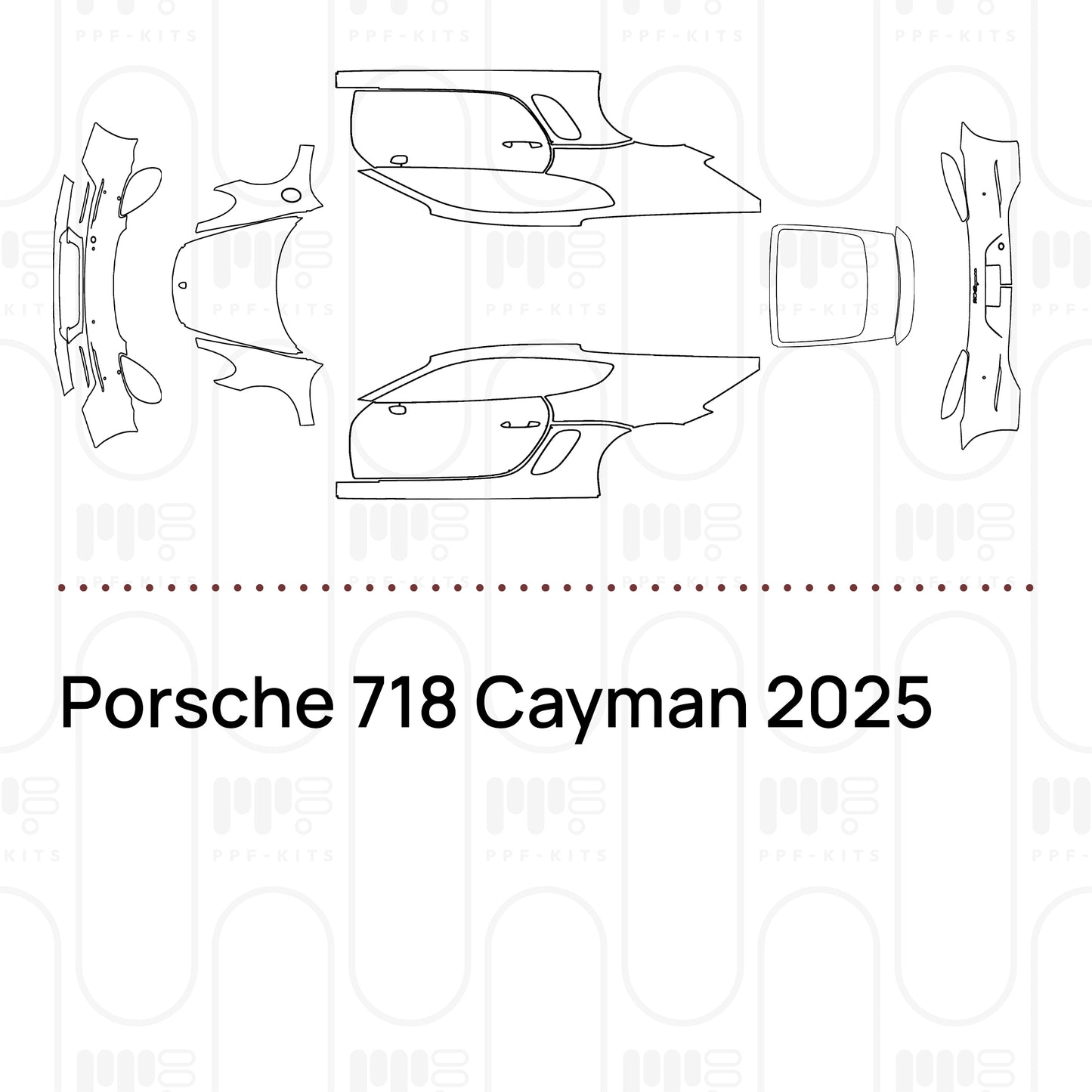 PPF prédécoupé Porsche 718 Cayman 2025