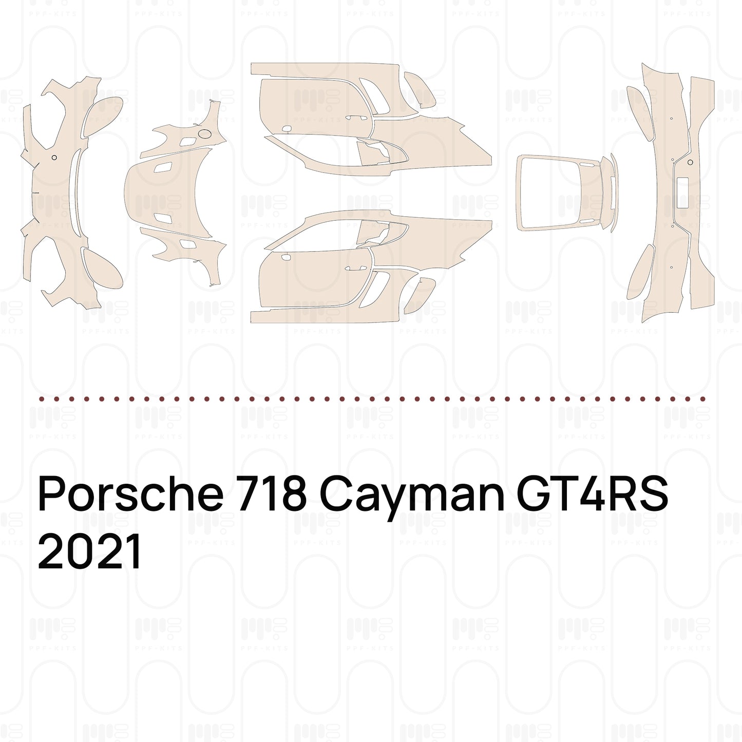 PPF prédécoupé Porsche 718 Cayman GT4RS 2021