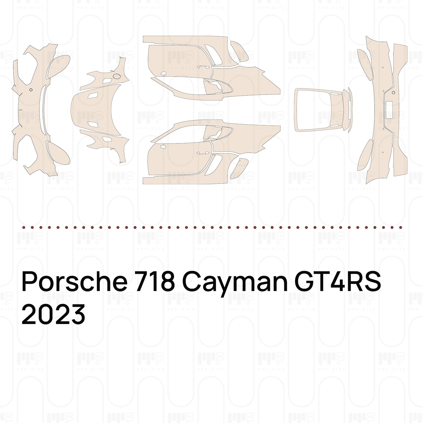 PPF prédécoupé Porsche 718 Cayman GT4RS 2023