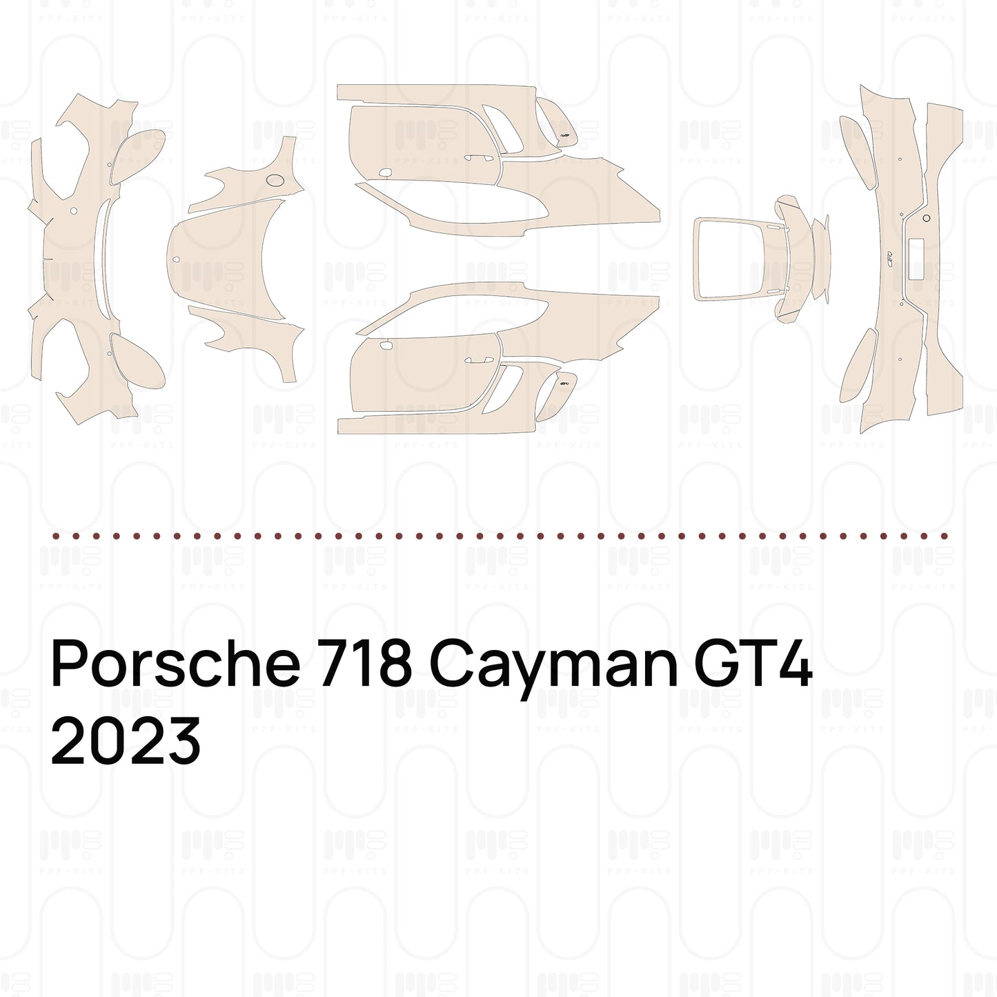 PPF prédécoupé Porsche 718 Cayman GT4 2023