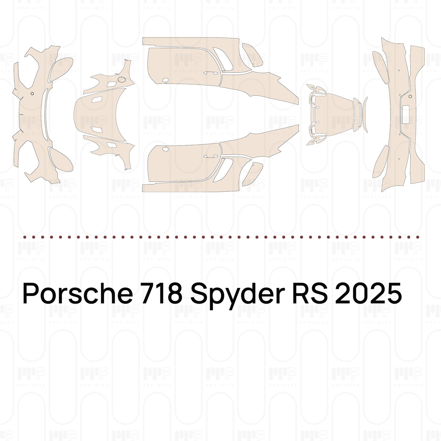 PPF prédécoupé Porsche 718 Spyder RS 2025