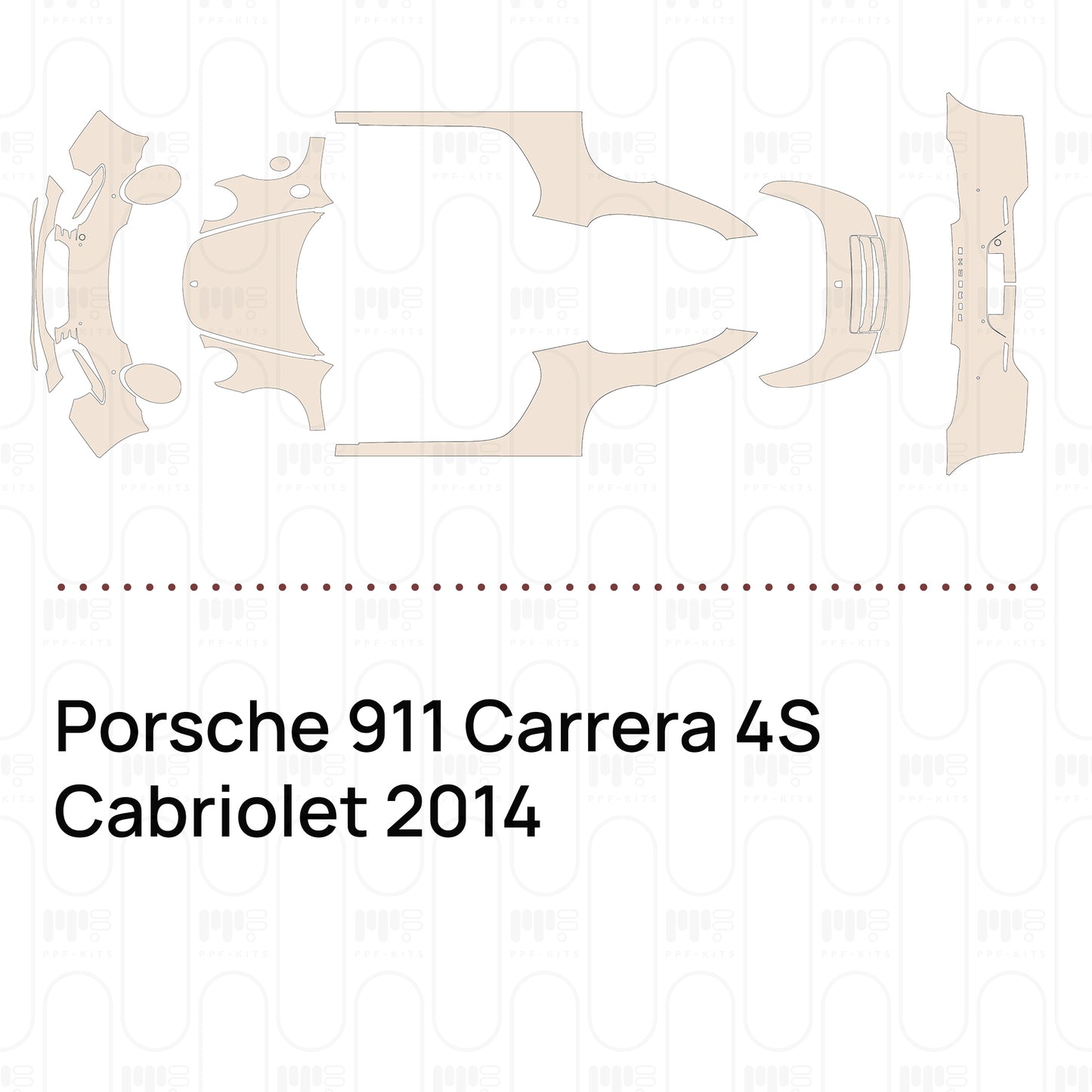 PPF prédécoupé Porsche 911 Carrera 4S Cabriolet 2014