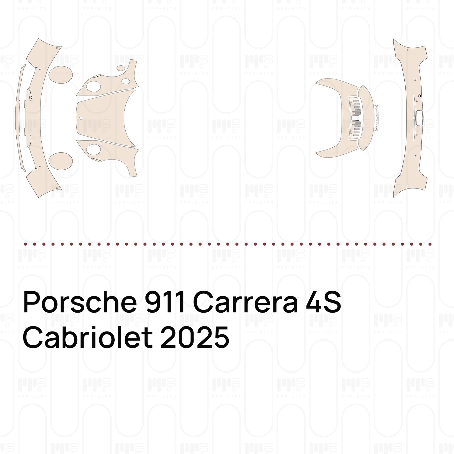 PPF prédécoupé Porsche 911 Carrera 4S Cabriolet 2025