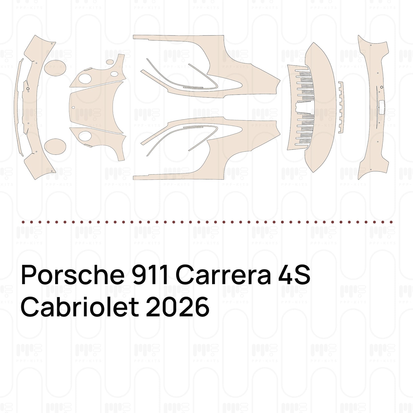 PPF prédécoupé Porsche 911 Carrera 4S Cabriolet 2026