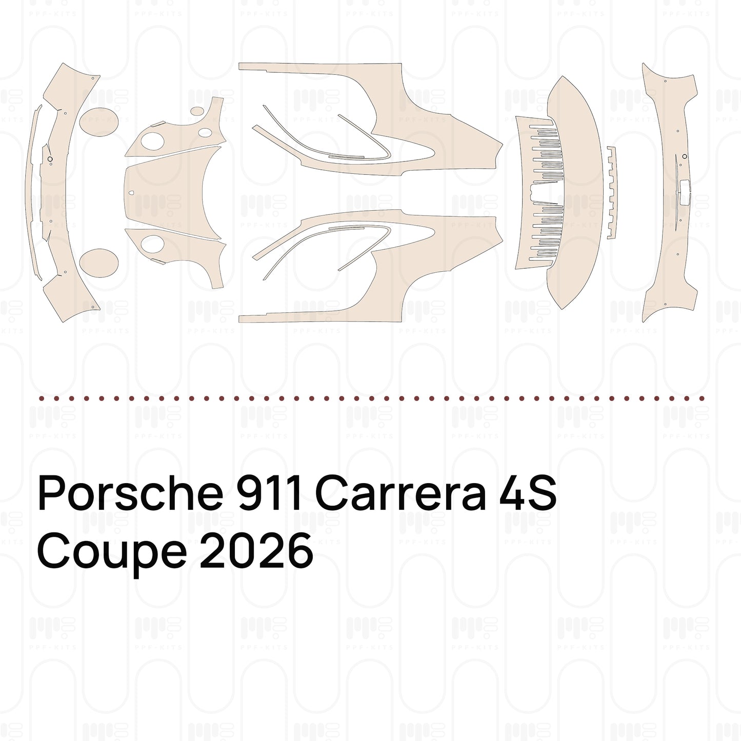 PPF prédécoupé Porsche 911 Carrera 4S Coupe 2026