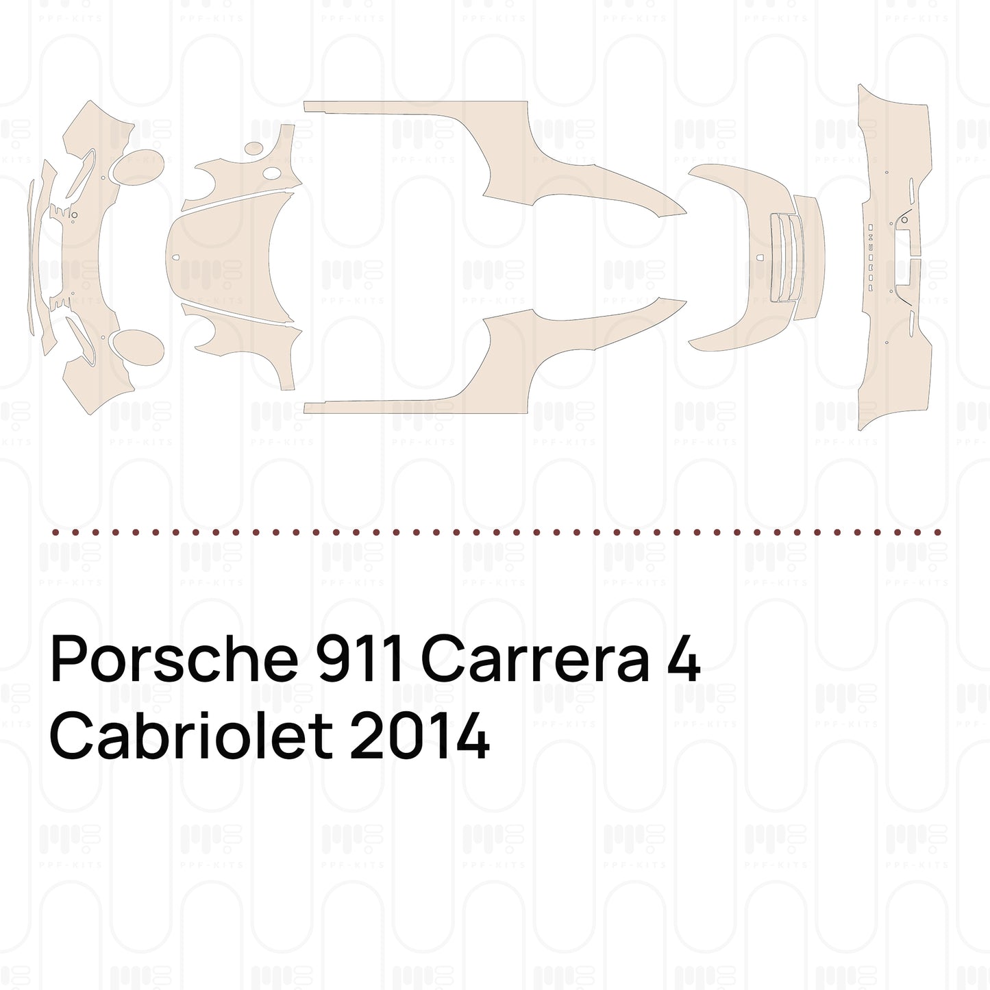 PPF prédécoupé Porsche 911 Carrera 4 Cabriolet 2014