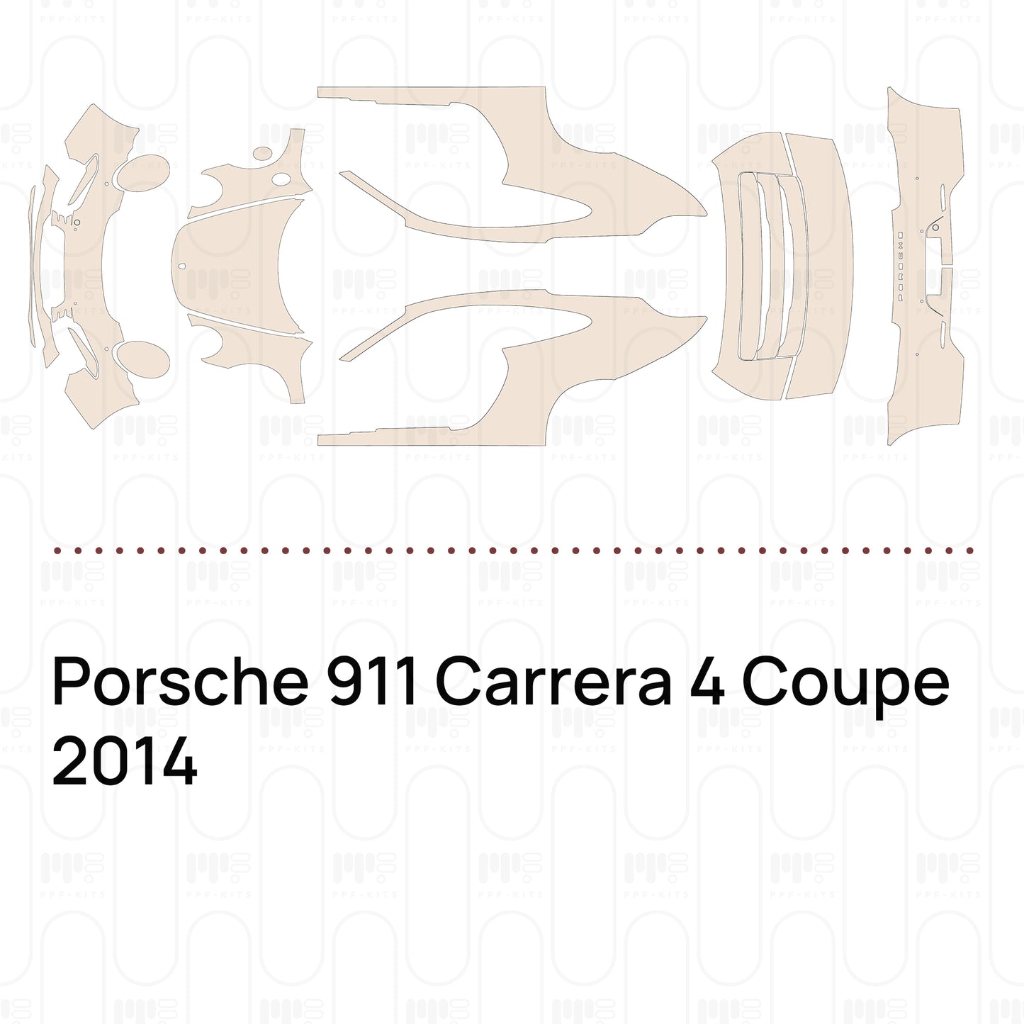 PPF prédécoupé Porsche 911 Carrera 4 Coupe 2014