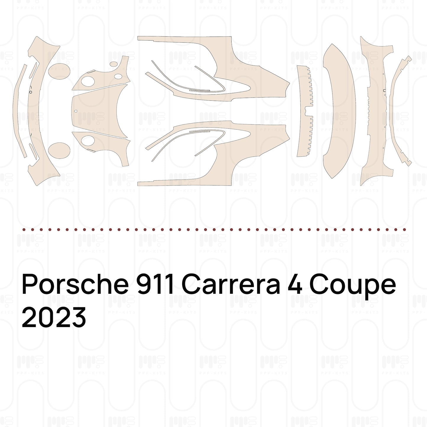 PPF prédécoupé Porsche 911 Carrera 4 Coupe 2023