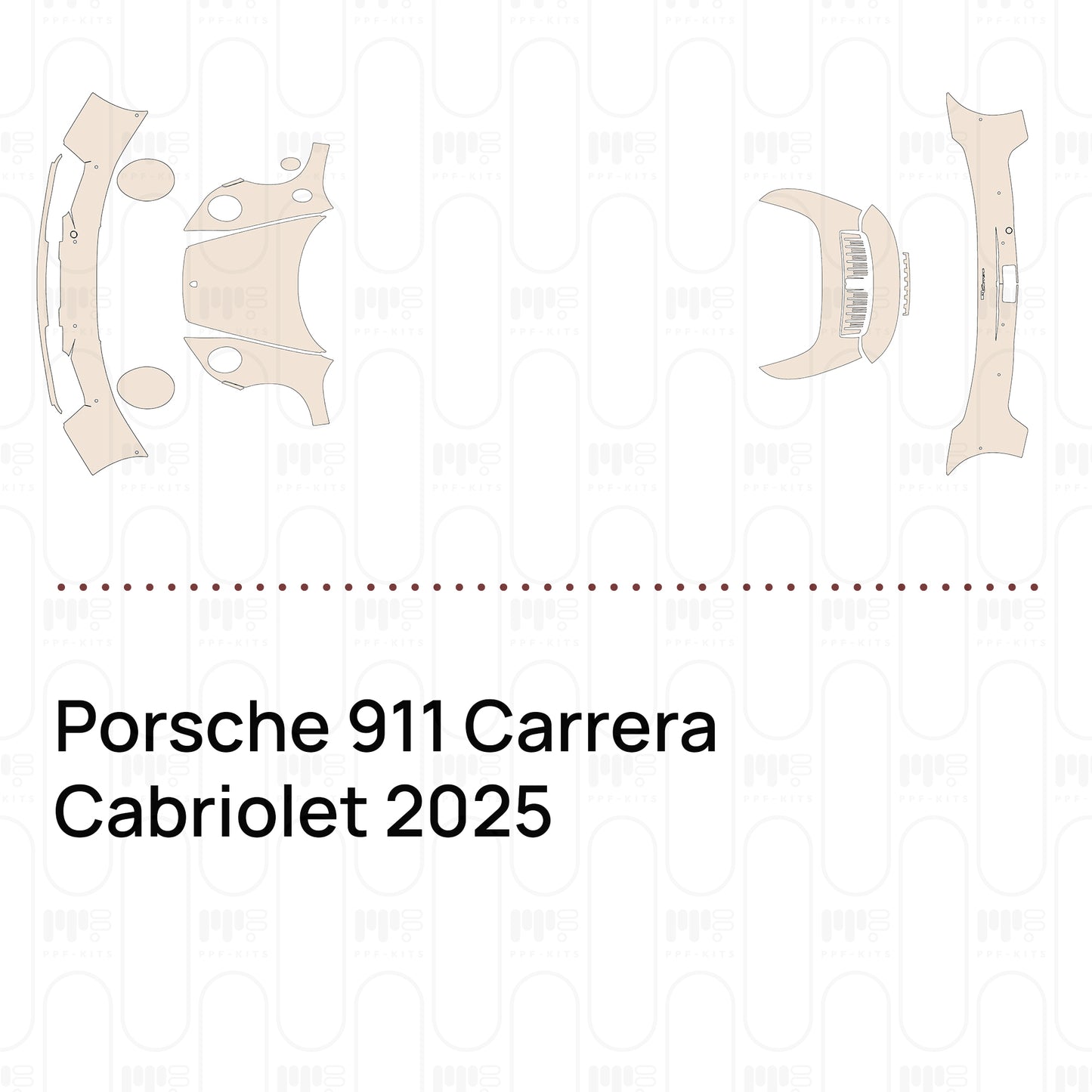 PPF prédécoupé Porsche 911 Carrera Cabriolet 2025