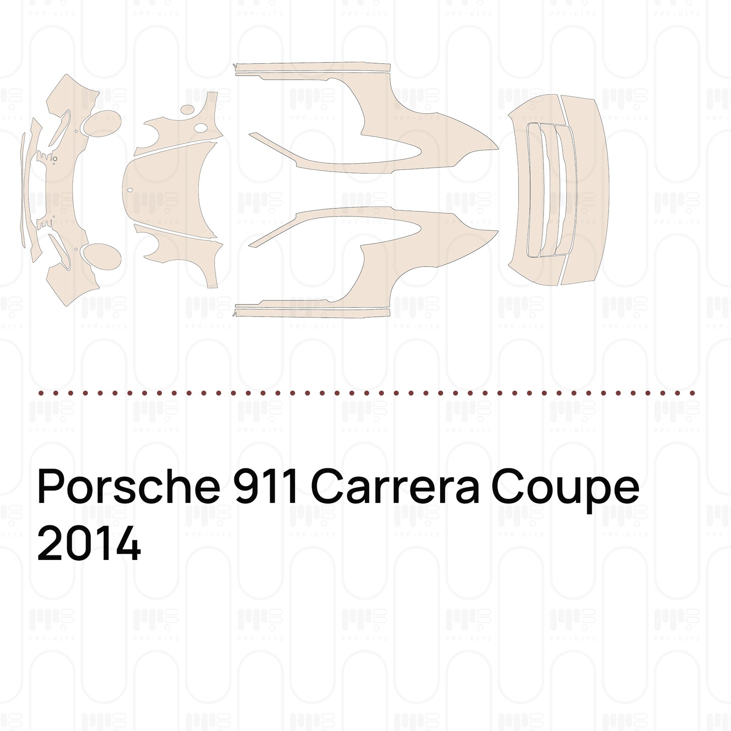 PPF prédécoupé Porsche 911 Carrera Coupe 2014