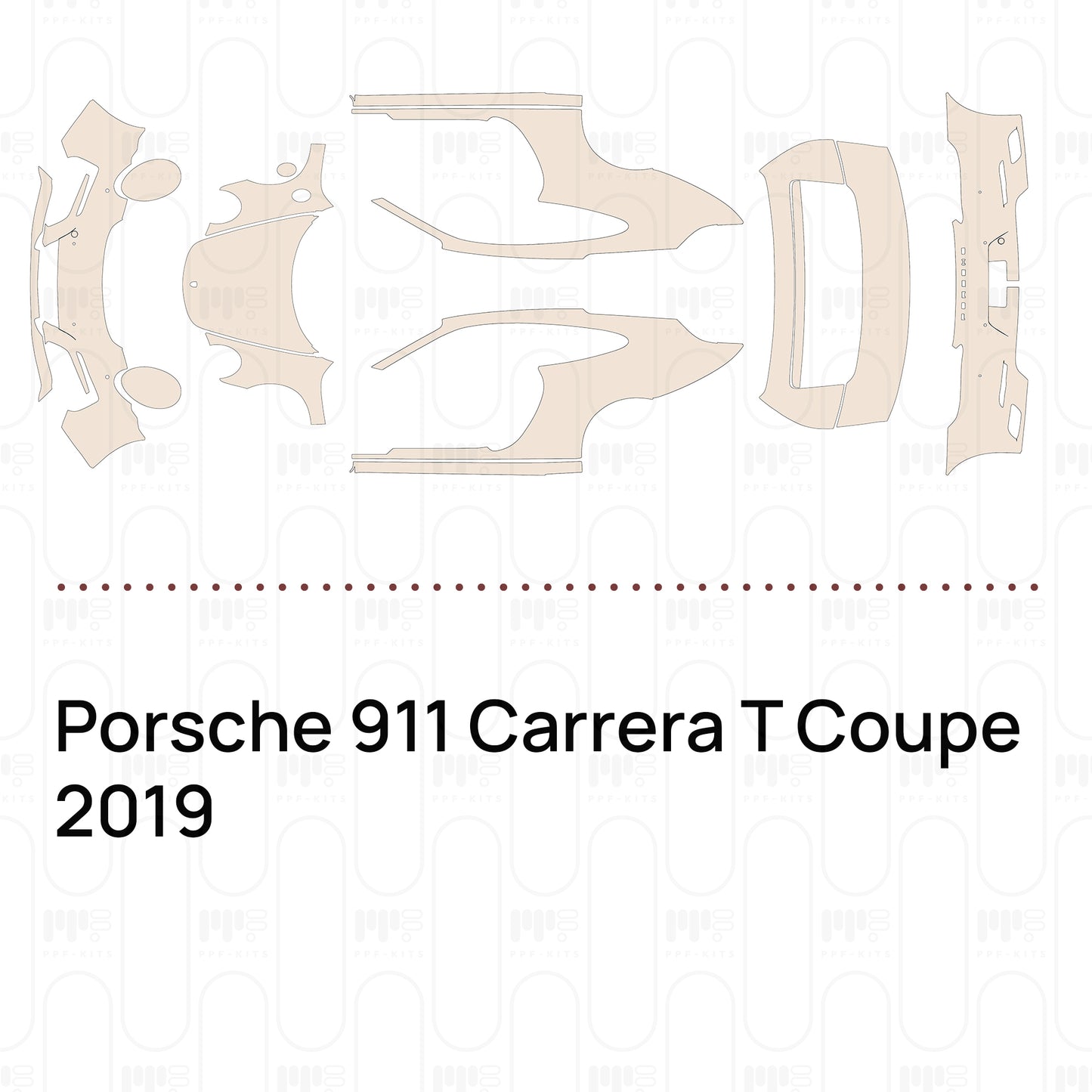PPF prédécoupé Porsche 911 Carrera T Coupe 2019