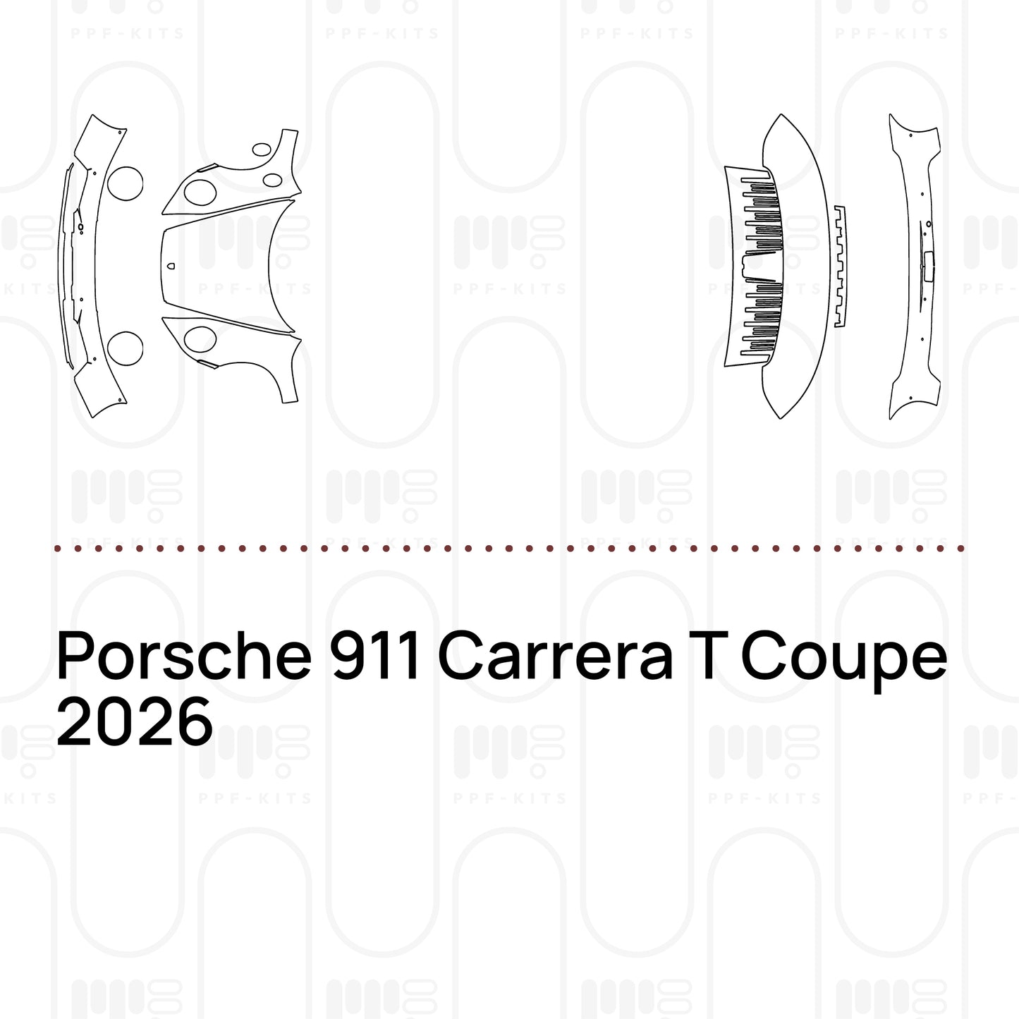 PPF prédécoupé Porsche 911 Carrera T Coupe 2026