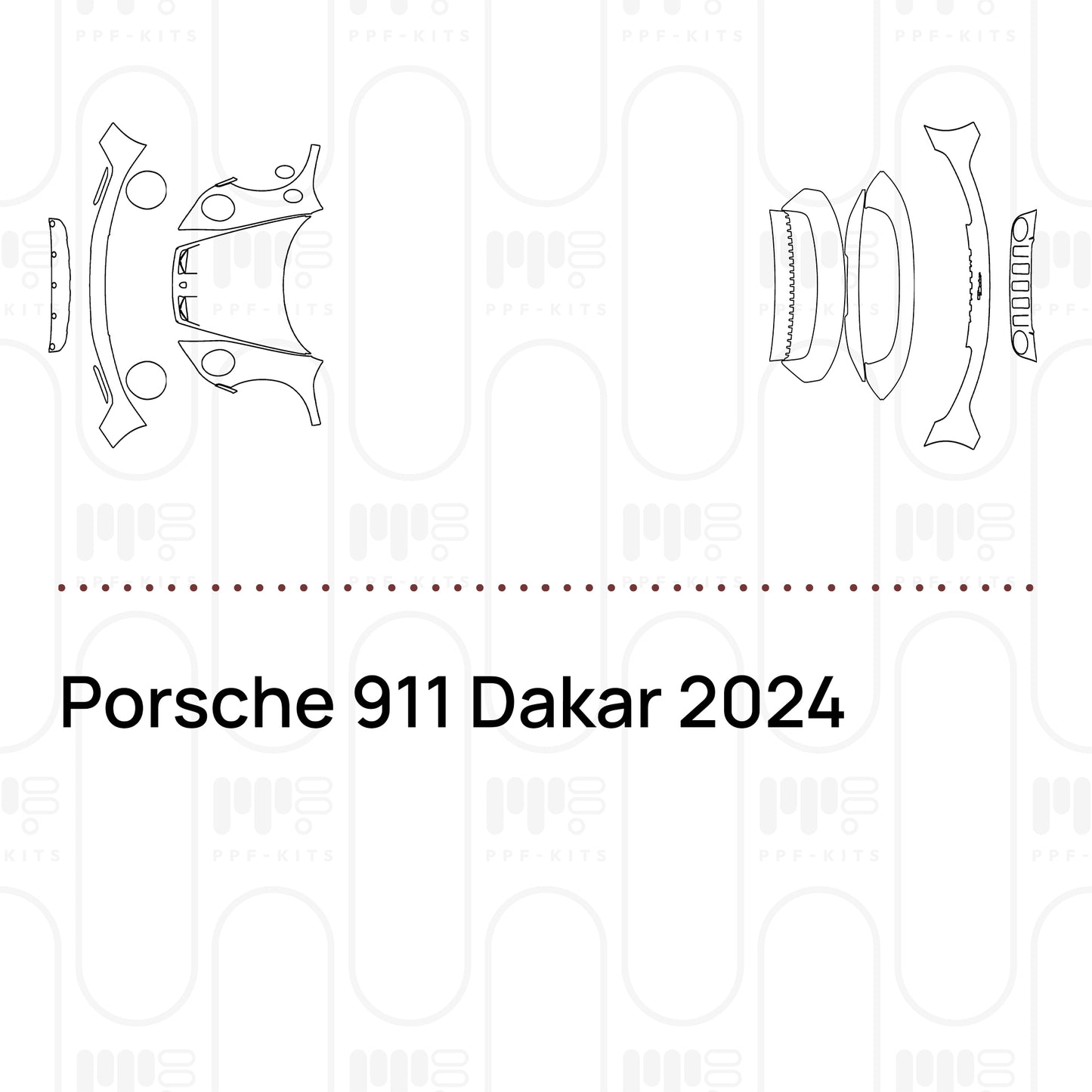 PPF prédécoupé Porsche 911 Dakar 2024